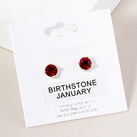 January - Birthstone Stud Earrings