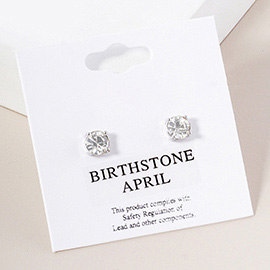 April - Birthstone Stud Earrings