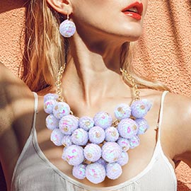 Sequin Ball Statement Necklace