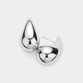 SECRET BOX_Sterling Silver Dipped Hypoallergenic Metal Teardrop Earrings