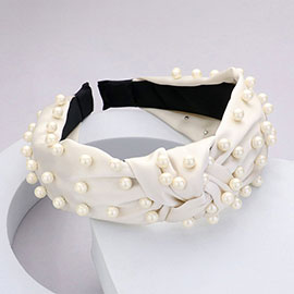 Pearl Decorated Knot Headband