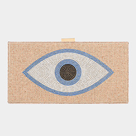 Bling Evil Eye Box Evening Clutch Bag / Crossbody Bag
