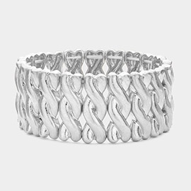 Textured Metal Stretch Bracelet