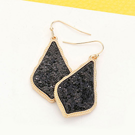 Sparkly Moroccan Drop Frame Dangle Earrings
