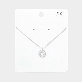 CZ Stone Paved Pendant Necklace