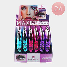 24PCS - Max Volume Curl Waterproof Mascaras