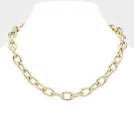 Stainless Steel Chain Toggle Necklace