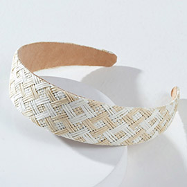 Weave Faux Straw Headband