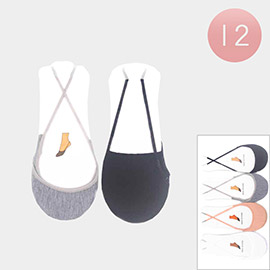 12Pairs - Plain No-Show Invisible Socks