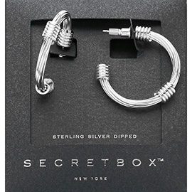SECRET BOX_Sterling Silver Dipped Hoop Earrings