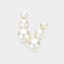 Triple Pearl Earrings