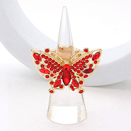 Marquise Stone Pointed Butterfly Stretch Ring