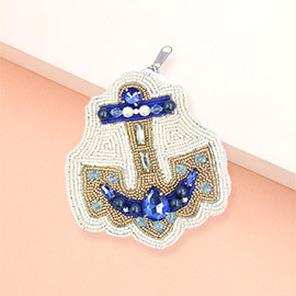 Anchor Seed Beaded Mini Pouch Bag