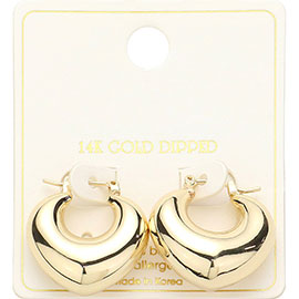 14K Gold Dipped Puffed Pin Catch Earrings