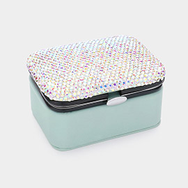 Bling Studded Mini Portable Jewelry Box
