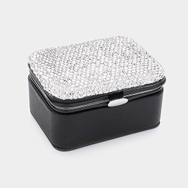 Bling Studded Mini Portable Jewelry Box