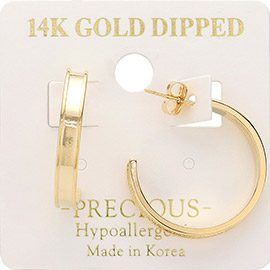 14K Gold Dipped Hypoallergenic Hoop Earrings