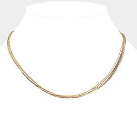 Thin Metal Chain Layered Necklace