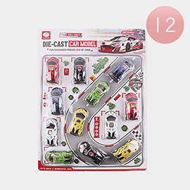12PCS - Die-Cast Mini Pull Back Racing Toy Car Set