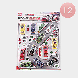 12PCS - Die-Cast Pull Back Mini Racing Toy Car Set