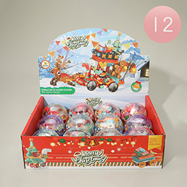 12PCS - Merry Christmas Surprise Capsule Building Block Toys