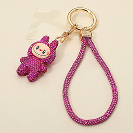 Bling Studded Monster Bunny Figure Phone Strap / Keychain / Bag Charm