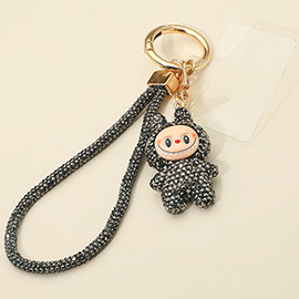 Bling Studded Monster Bunny Figure Phone Strap / Keychain / Bag Charm