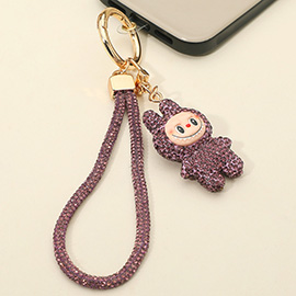 Bling Studded Monster Bunny Figure Phone Strap / Keychain / Bag Charm