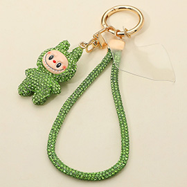 Bling Studded Monster Bunny Figure Phone Strap / Keychain / Bag Charm