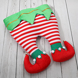 Plush Striped Elf Jingle Bells Hat