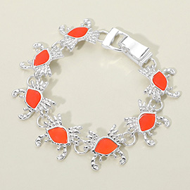 Sea Glass Crab Link Magnetic Bracelet