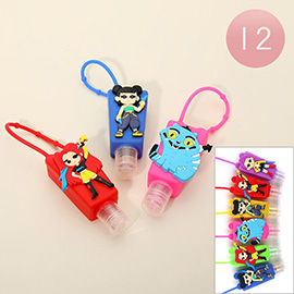 12PCS - Kpop Demon Hunters Character Pocket Hand Sanitizer Bottle Holder Bag Charms