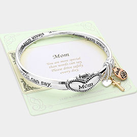 'Mom' Message Religious Bracelet
