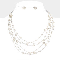 Galactic Pearl Collar Necklace