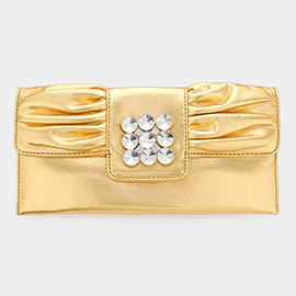 Bling Stone Embellished Evening Clutch / Crossbody Bag