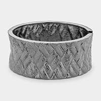 Hinged Metal Bangle Bracelet