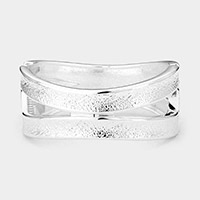 Textured Metal Bangle Bracelet