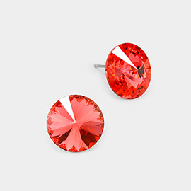 15mm Genuine Crystal Stud Earrings