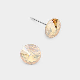 8mm Round Crystal Stud Earrings