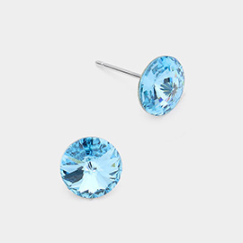 8mm Round Crystal Stud Earrings