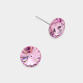 8mm Round Crystal Stud Earrings