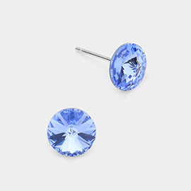 8mm Round Crystal Stud Earrings