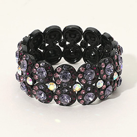 Crystal Rhinestone Stretch Evening Bracelet