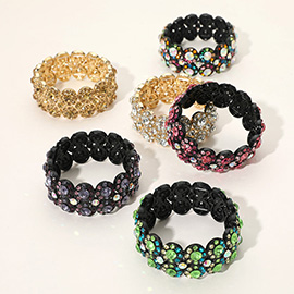 Crystal Rhinestone Stretch Evening Bracelet
