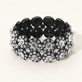 Crystal Rhinestone Stretch Evening Bracelet