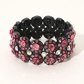 Crystal Rhinestone Stretch Evening Bracelet