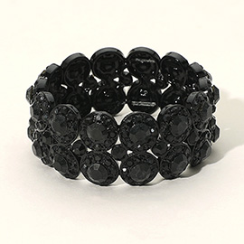 Crystal Rhinestone Stretch Evening Bracelet