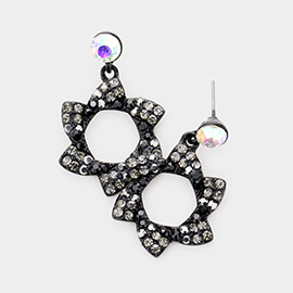 Crystal pinwheel earrings