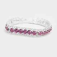 Crystal rhinestone evening bracelet