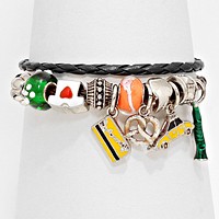 NYC Yellow Cab & Metro Card Multi Bead Bracelet / Necklace
